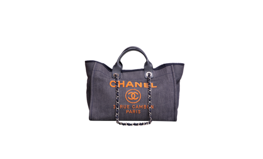 CHANEL DEAUVILLE MEDIUM CANVAS NAVY