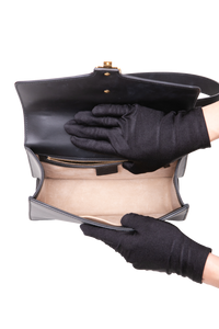 GUCCI SYLVIE BAG SMALL LEATHER BLACK