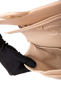 CHANEL CLASSIC DOUBLE FLAP CAVIAR BEIGE - GOLD HDWR