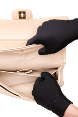 CHANEL CLASSIC DOUBLE FLAP CAVIAR BEIGE - GOLD HDWR