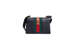 GUCCI SYLVIE BAG SMALL LEATHER BLACK