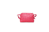 BOTTEGA MINI LOOP METTALIC CRINKLED PINK