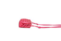 BOTTEGA MINI LOOP METTALIC CRINKLED PINK