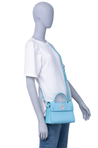 DIOR DIOREVER MINI FLAP GRIANED SKY BLUE