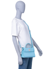 DIOR DIOREVER MINI FLAP GRIANED SKY BLUE
