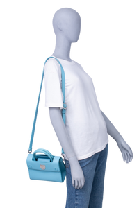 DIOR DIOREVER MINI FLAP GRIANED SKY BLUE