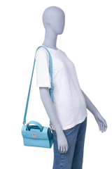 DIOR DIOREVER MINI FLAP GRIANED SKY BLUE