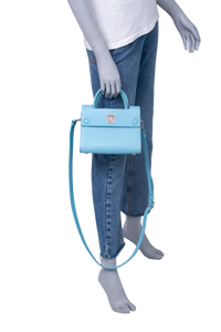 DIOR DIOREVER MINI FLAP GRIANED SKY BLUE