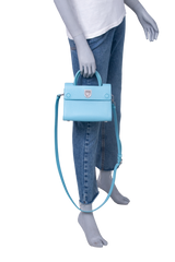DIOR DIOREVER MINI FLAP GRIANED SKY BLUE