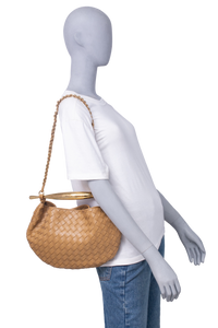 DESAPEGO JUJU NORREMOSE BOTTEGA SARDINE MEDIUM DARK PRALINE WITH CHAIN