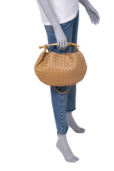 DESAPEGO JUJU NORREMOSE BOTTEGA SARDINE MEDIUM DARK PRALINE WITH CHAIN