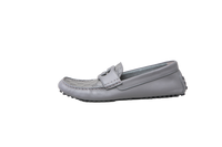 GUCCI MOCASSIM MENS INTERLOCKING G GRAY - 41 BR