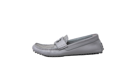 GUCCI MOCASSIM MENS INTERLOCKING G GRAY - 41 BR