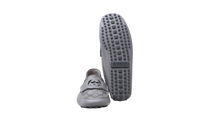 GUCCI MOCASSIM MENS INTERLOCKING G GRAY - 41 BR