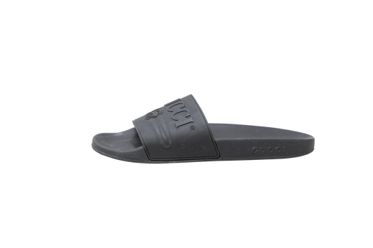 GUCCI SLIDE RUBBER BLACK - 40 BR