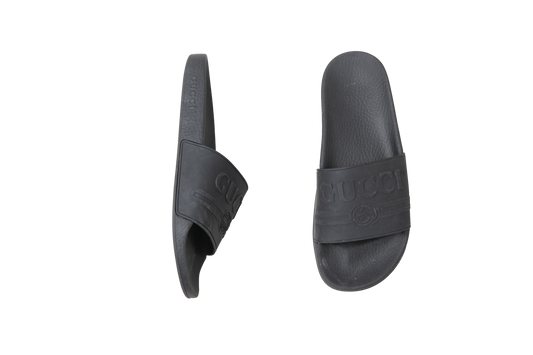 GUCCI SLIDE RUBBER BLACK - 40 BR