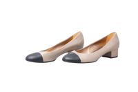 CHANEL SCARPIN BICOLOR CHAMPAGNE - 38 1/2 BR