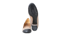 CHANEL SCARPIN BICOLOR CHAMPAGNE - 38 1/2 BR