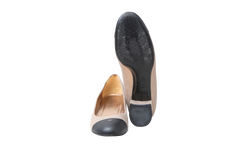 CHANEL SCARPIN BICOLOR CHAMPAGNE - 38 1/2 BR