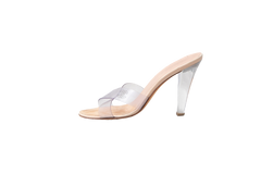 CHANEL SANDAL CC TRANSPARENT CROSS STRAP -  37 BR