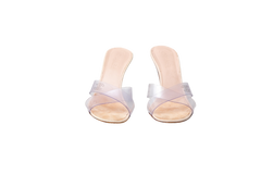 CHANEL SANDAL CC TRANSPARENT CROSS STRAP -  37 BR