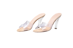 CHANEL SANDAL CC TRANSPARENT CROSS STRAP -  37 BR