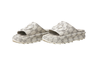 GUCCI SLIDE INTERLOCKING GG-EMBOSSED RUBBER PLATAFORM - 41 BR