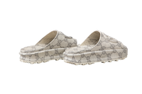 GUCCI SLIDE INTERLOCKING GG-EMBOSSED RUBBER PLATAFORM - 41 BR