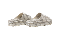 GUCCI SLIDE INTERLOCKING GG-EMBOSSED RUBBER PLATAFORM - 41 BR