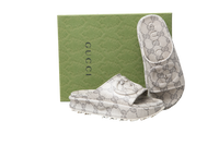 GUCCI SLIDE INTERLOCKING GG-EMBOSSED RUBBER PLATAFORM - 41 BR