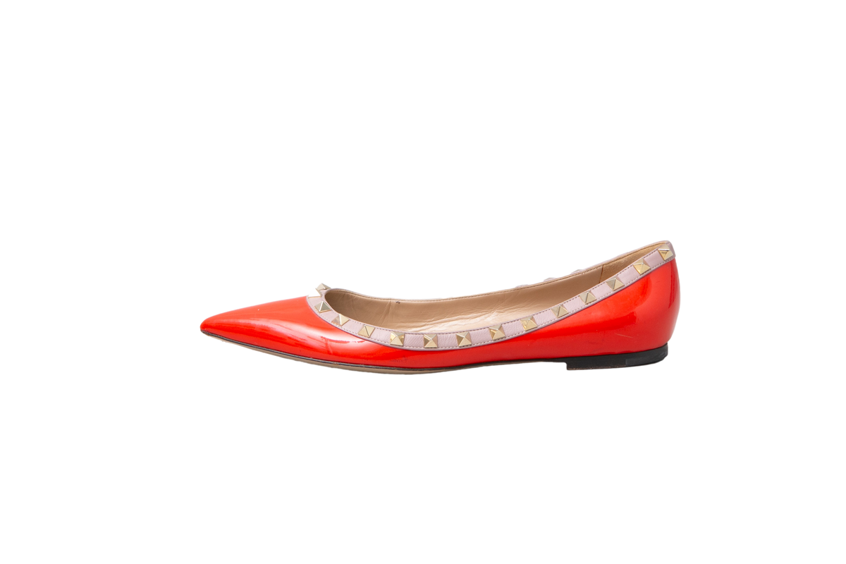 VALENTINO SAPATILHA ROCK BALLERINA RED - 38 BR