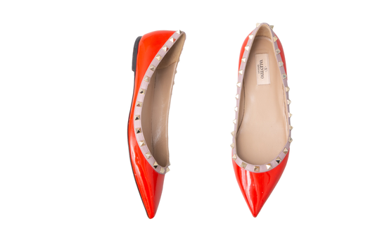 VALENTINO SAPATILHA ROCK BALLERINA RED - 38 BR