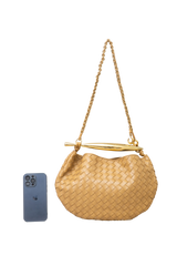 DESAPEGO JUJU NORREMOSE BOTTEGA SARDINE MEDIUM DARK PRALINE WITH CHAIN