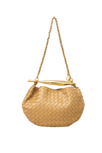 DESAPEGO JUJU NORREMOSE BOTTEGA SARDINE MEDIUM DARK PRALINE WITH CHAIN