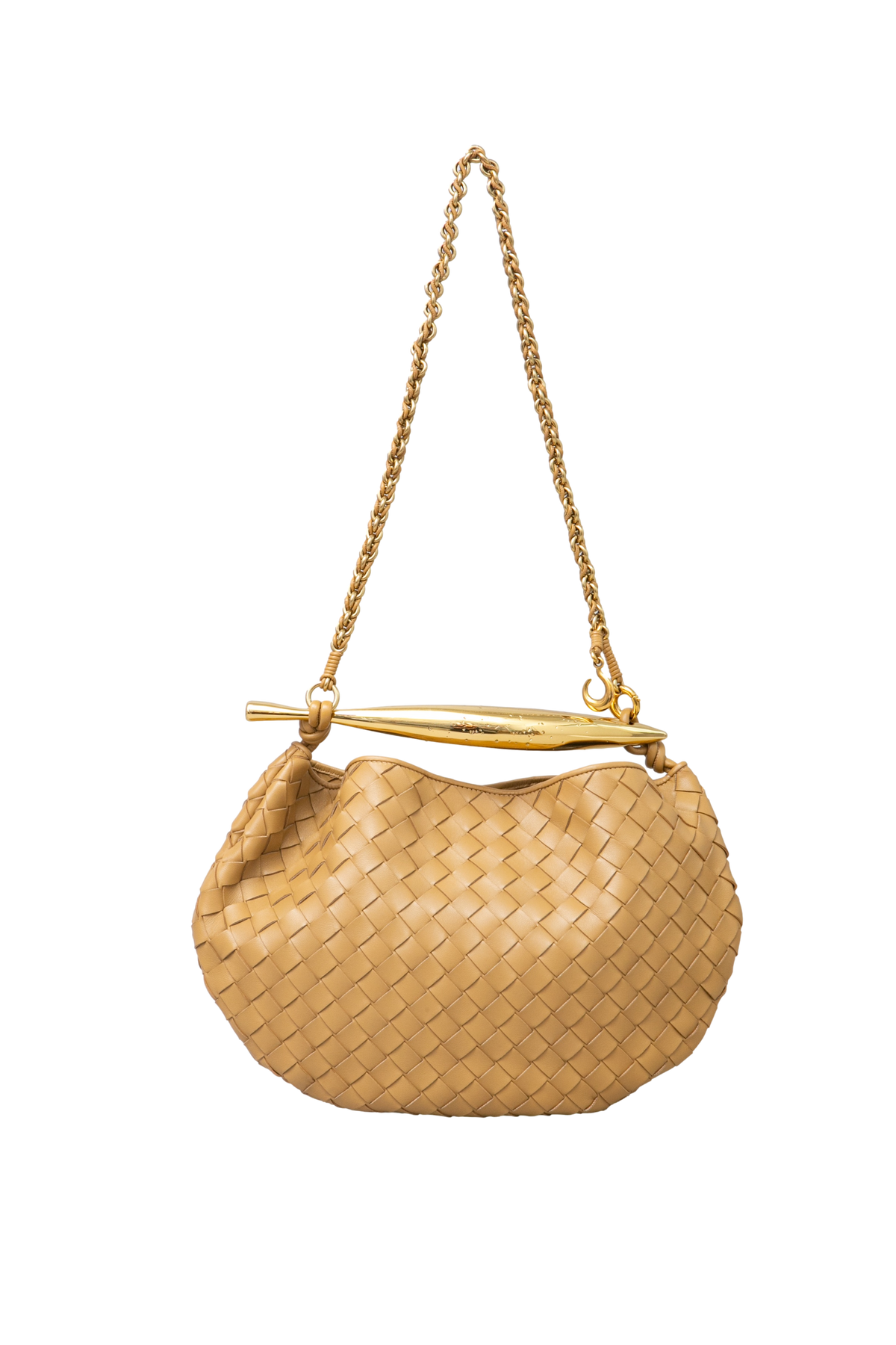 DESAPEGO JUJU NORREMOSE BOTTEGA SARDINE MEDIUM DARK PRALINE WITH CHAIN