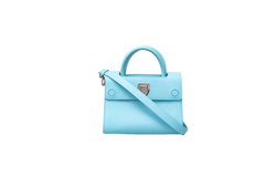 DIOR DIOREVER MINI FLAP GRIANED SKY BLUE