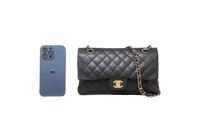 CHANEL CLASSIC DF MEDIUM LAMBSKIN BLACK