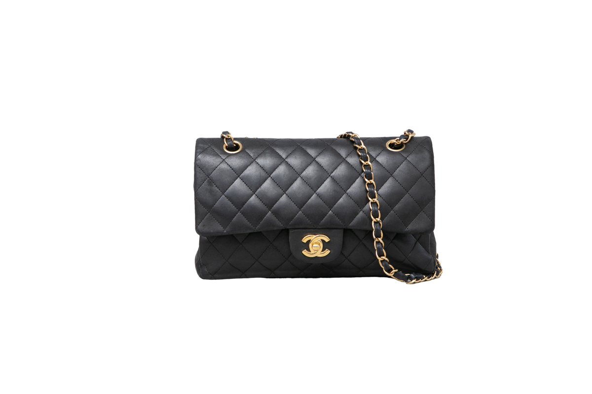 CHANEL CLASSIC DF MEDIUM LAMBSKIN BLACK