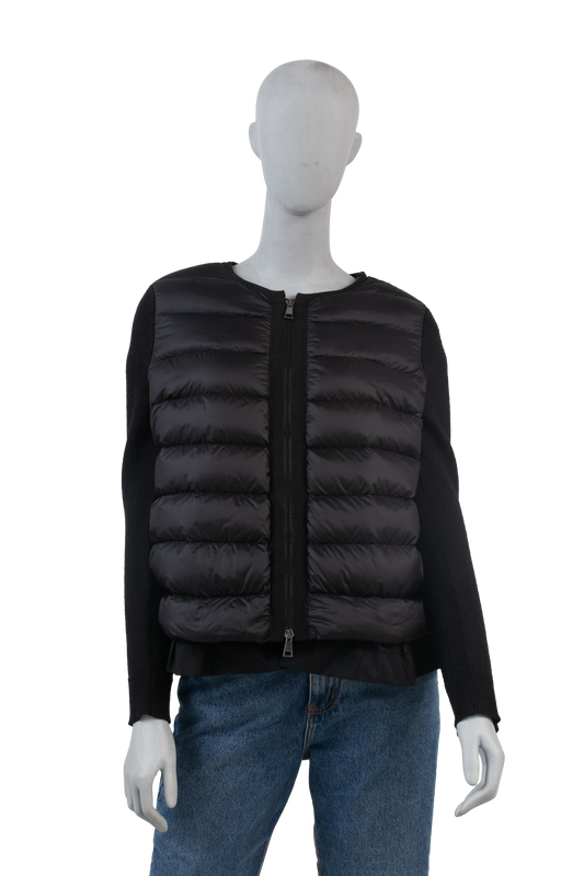 MONCLER MAGLIONE TRICOT CARDIGAN BLACK