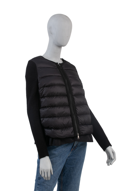 MONCLER MAGLIONE TRICOT CARDIGAN BLACK