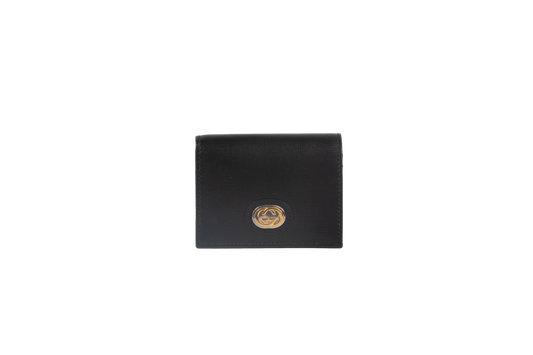 GUCCI GG PLAQUE CARDHOLDER BLACK