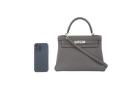 HERMÈS KELLY 28 RETOURNE GRIS ETAIN