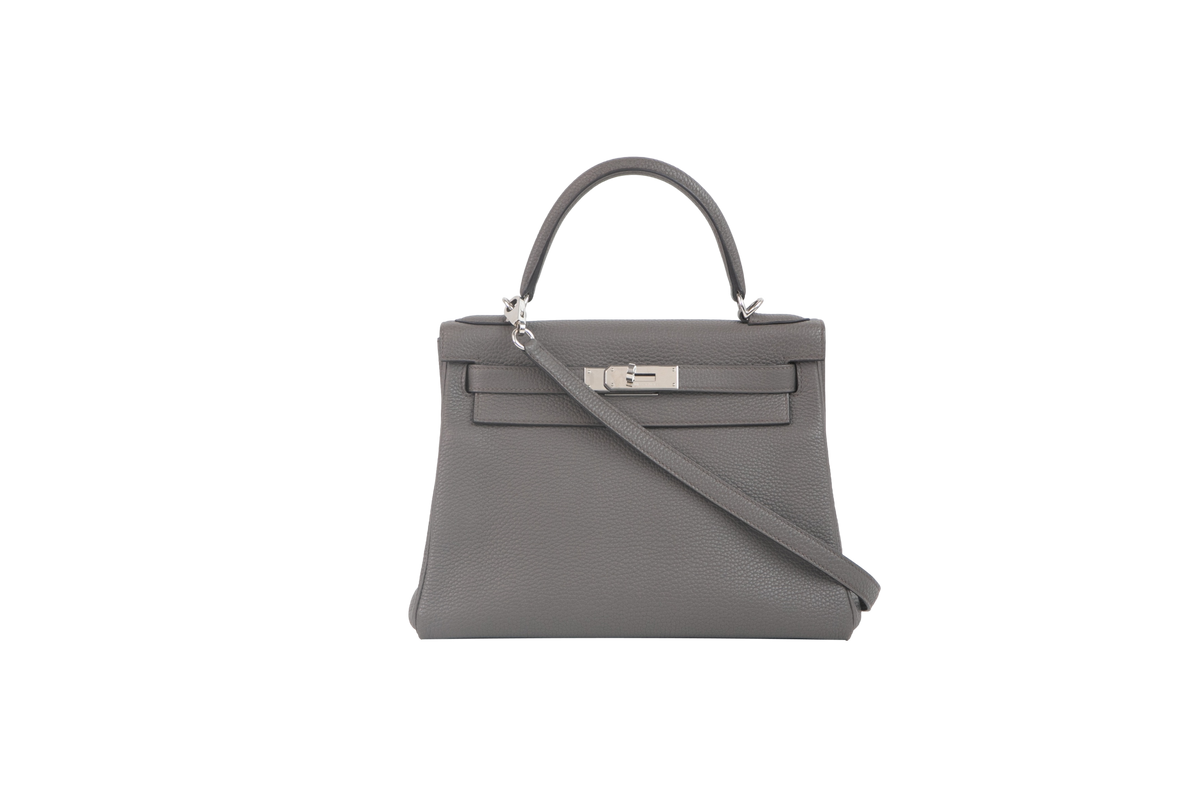 HERMÈS KELLY 28 RETOURNE GRIS ETAIN