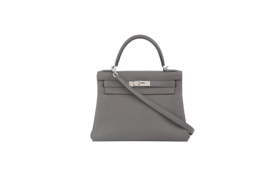 HERMÈS KELLY 28 RETOURNE GRIS ETAIN