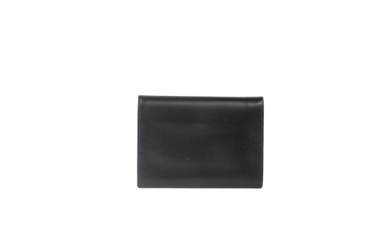 PRADA WALLET FLAP BRUSHED BLACK