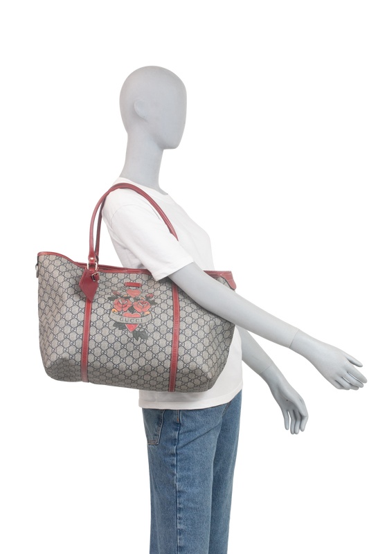 GUCCI JOY TOTE TATTOO RED & CANVAS