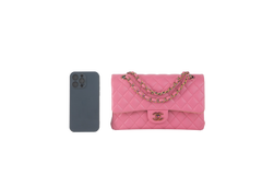 CHANEL D FLAP MEDIUM LAMBSKIN PINK RAINBOW