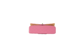 CHANEL D FLAP MEDIUM LAMBSKIN PINK RAINBOW