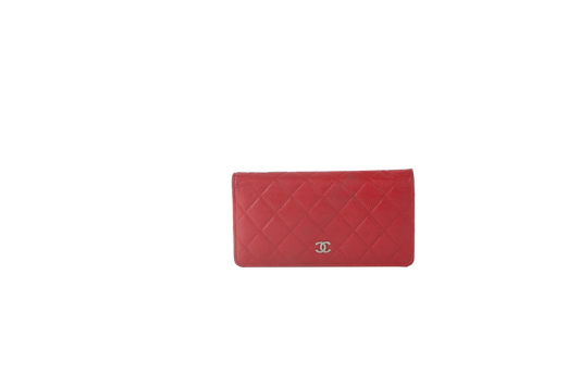 CHANEL WALLET LONG CAVIAR RED