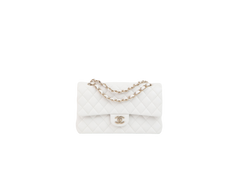 CHANEL CLASSIC DF MEDIUM CAVIAR WHITE